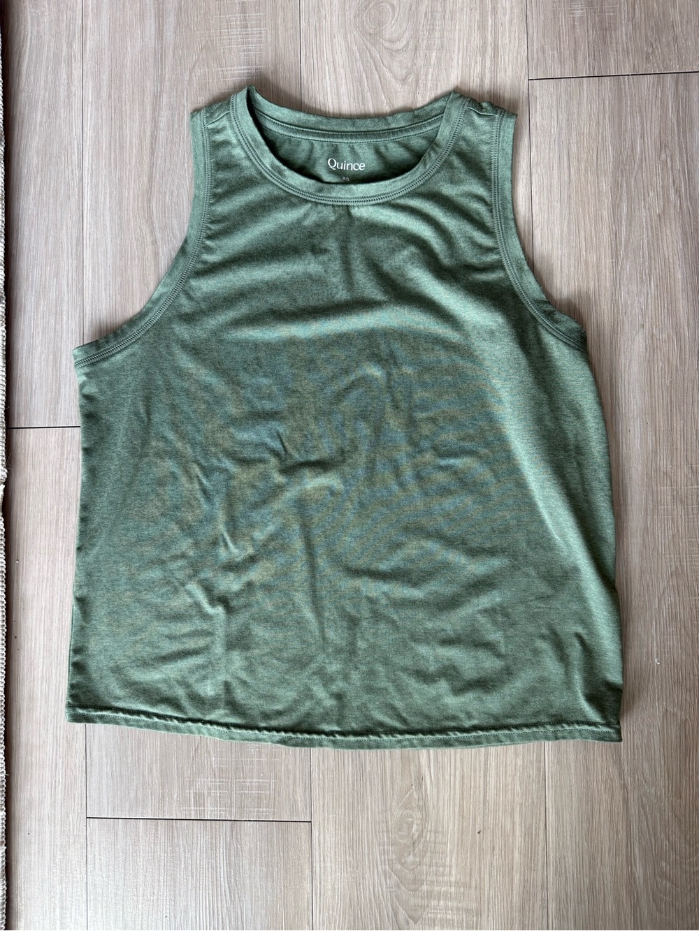 Quince Olive Green Sleeveless Crewneck Tank